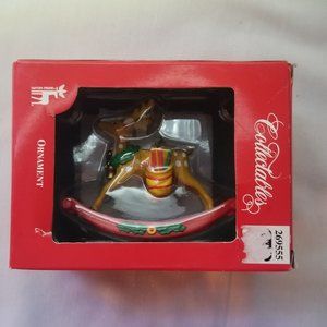 Santas Pride Reindeer Rocking Horse Ornament
